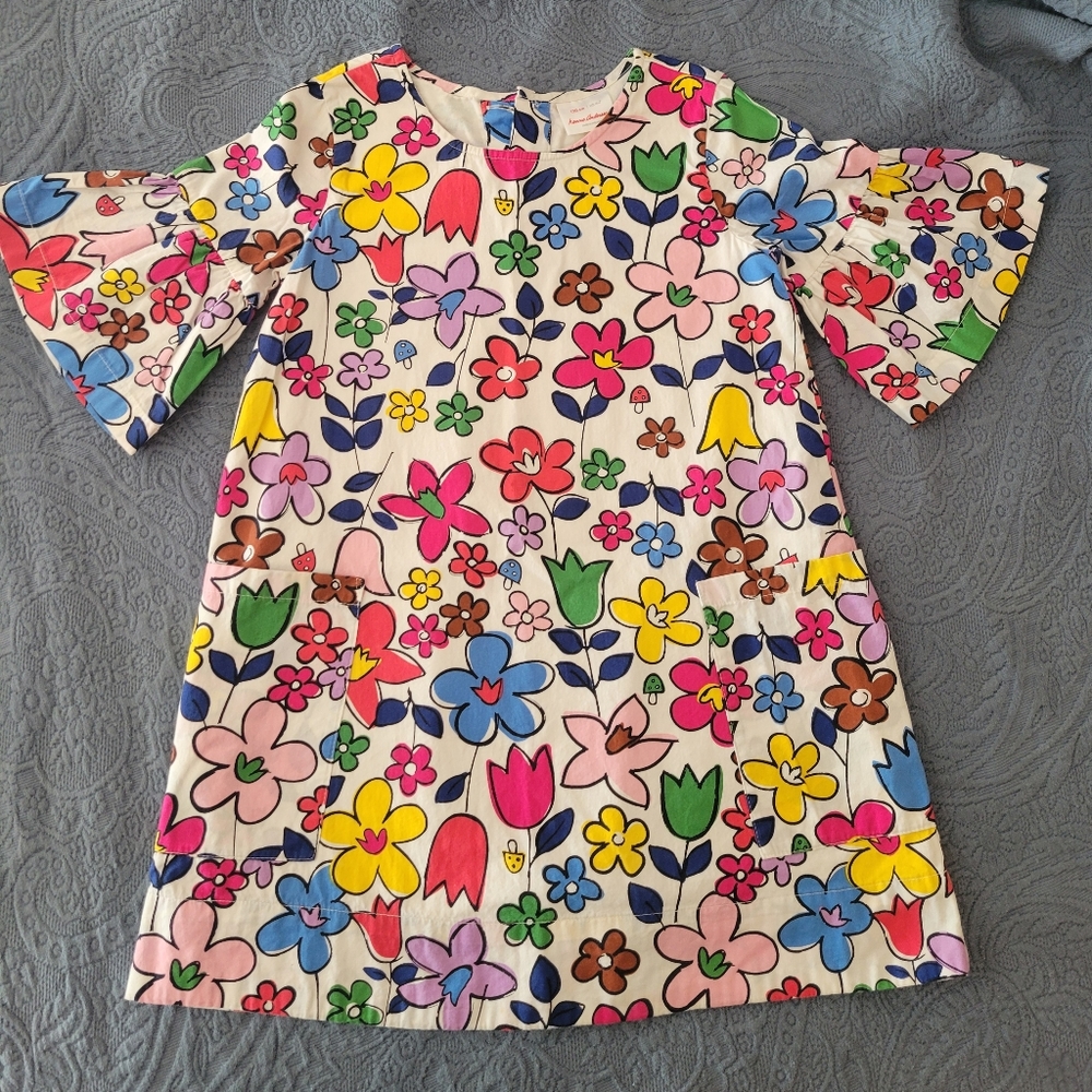 Hanna Andersson Flowers Forever Dress Sz 6-7